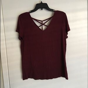 Burgundy blouse